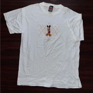 Vintage Mickey Unlimited Shirt Adult Large White Embroidered Mickey Size Large